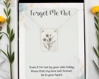 Sterling Silver Forget Me Not Necklace