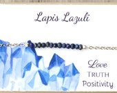 Silver Lapis Lazuli Bracelet .925 Sterling Silver Genuine Lapis Lazuli Bracelet September Birthstone Bracelet Birthstone Jewely