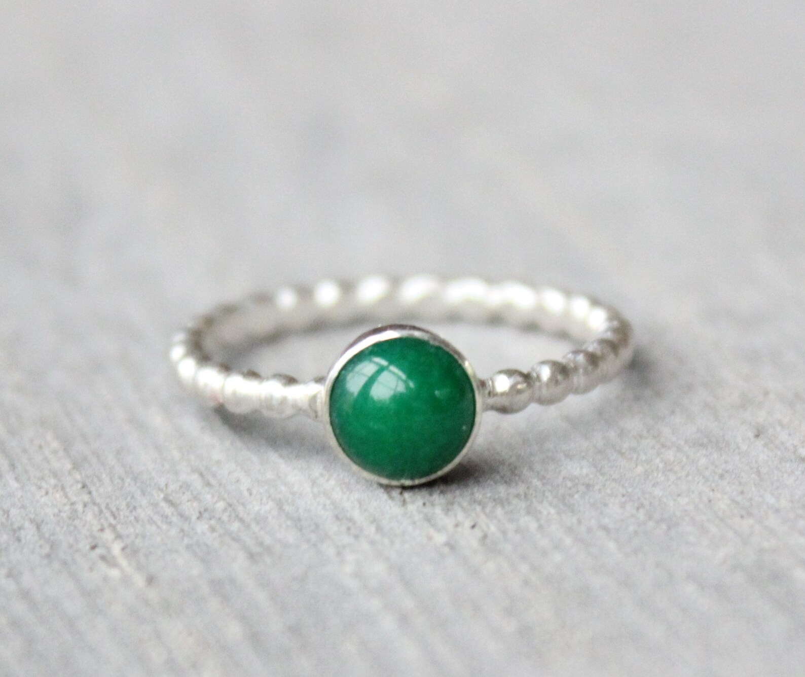 Jade Ring // Emerald Green Jade Ring // Sterling Silver Jade Etsy