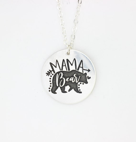 Mama bear necklace sterling silver discount