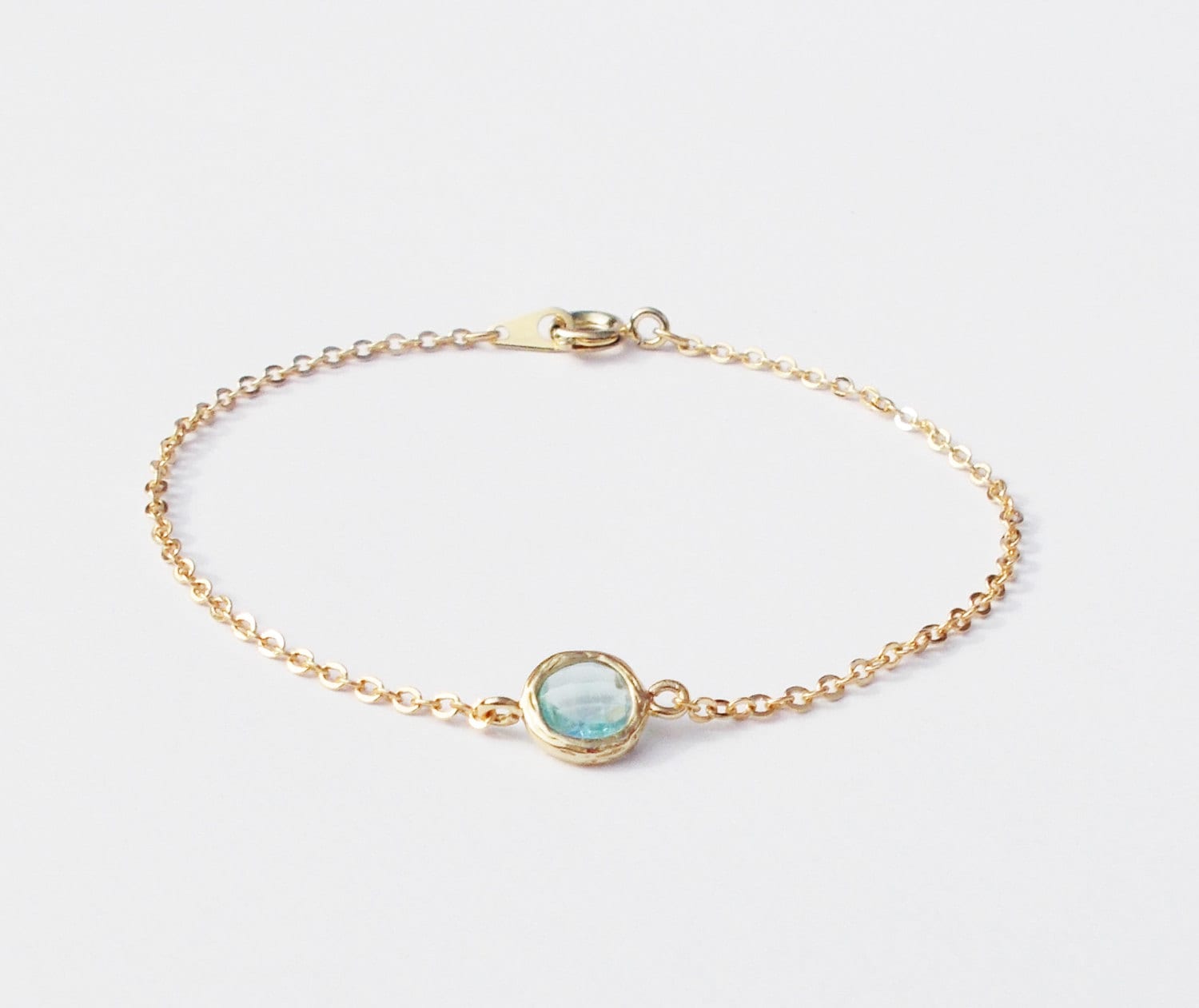 Gold Plated Turquoise Gemstone Bridesmaid Chain Bracelets Jewelry