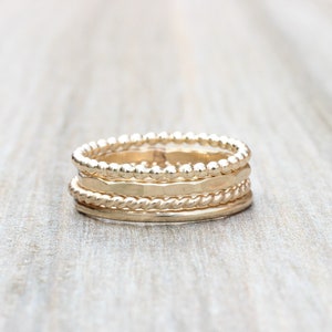 Hammered Stacking Rings // Create Your Own Stacking Ring Set ...