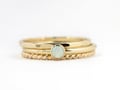 14K Gold Filled Opal Stacking Ring Set: October Birthstone
