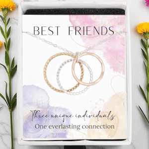 Best Friends Gift // Sterling Silver, 14k Gold Filled, 14k Rose Gold Filled Mixed Metals Circle Pendant