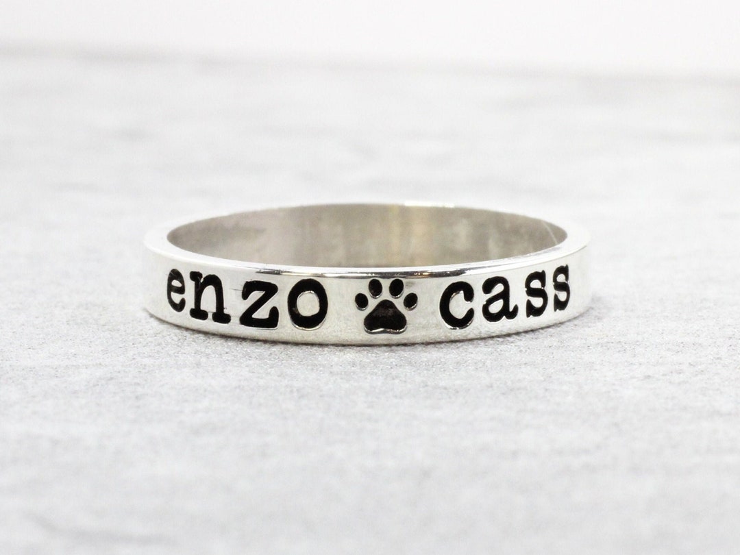 Paw Print Ring // Pet Memorial Ring // Personalized Ring // Pet