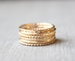 Gold Stacking Ring Set // Set of 6 Yellow Gold Stackable Rings // 14K Gold Filled Stackable Rings // Smooth, Twist, and Hammered Bands 