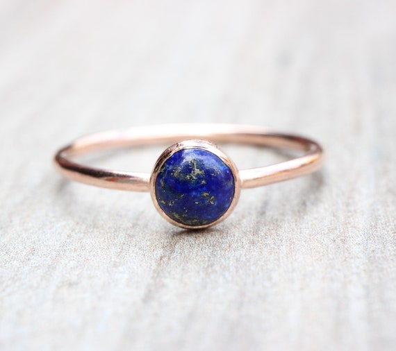 Lapis lazuli rose gold best sale ring