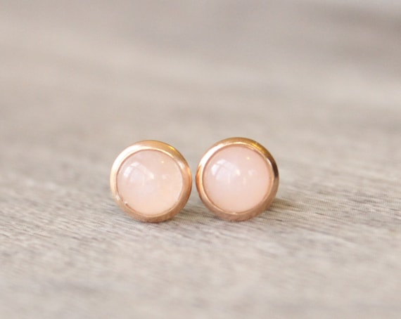 6mm rose gold studs 6mm rose gold studs