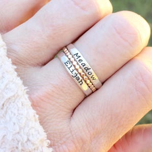 Build Your Own Stacking Ring Set: Sterling Silver, Gold Filled, Rose ...