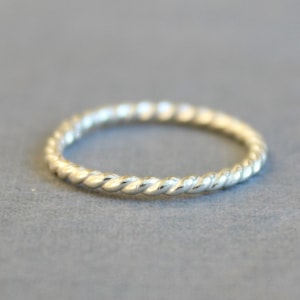 Sterling Silver Twist Stacking Ring - .925 Rope Band