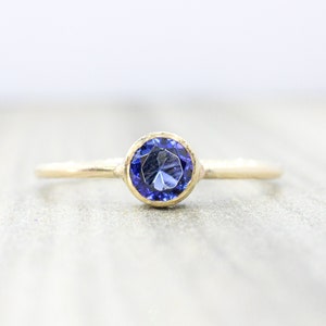 Lab Sapphire 14K Gold Filled Stacking Ring - September Birthstone