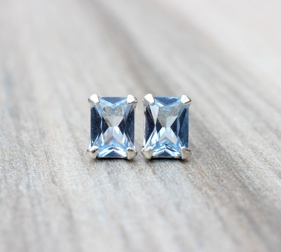 Aquamarine hotsell earrings etsy