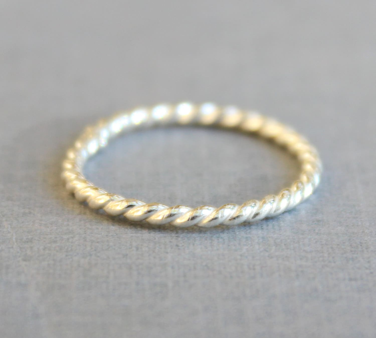 Sterling Silver Twist Ring Rope Ring Simple Sterling | Etsy