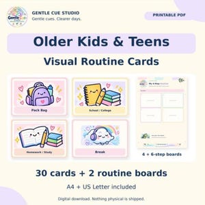 Visuelle Routinekarten für Teenager