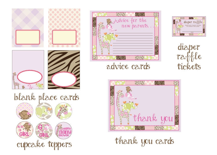 Printable Jungle Jill Baby Shower Invitation Plus 2 Etsy