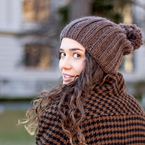 KNITTING PATTERN | Keaton - Ribbed Hat Easy Toque Reversible Beginner Slouchy Unisex - Baby to Adult Sizes - PDF