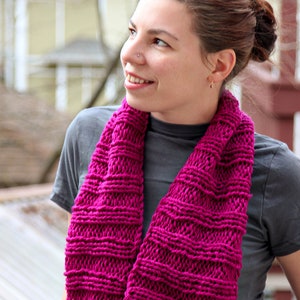 KNITTING PATTERN Mallory Cowl Quick Knitted Ribbed Infinity Reversible Worsted Child & Adult Version PDF image 9