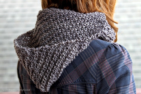 hooded infinity scarf knitting pattern