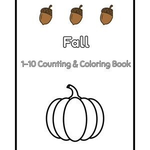 Fall Number Counting and Coloring Pages 1-10 | Autumn Counting Worksheets