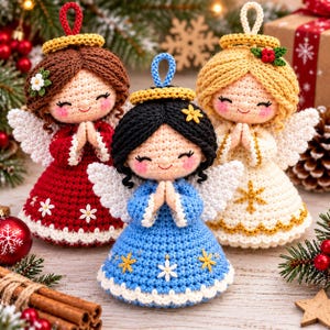 Crochet Angel Ornament Pattern, Christmas Amigurumi PDF (Beginner-Friendly)