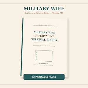Military Wife Deployment Survival Binder | Faith-Filled Planner (Digital Download)