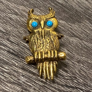 Pendentif Vintage Oiseau Signé J. Ritter - Métal étain Et Verre Turquoise - Occasion Bon état