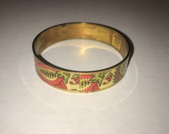 Vintage Paisley Cuff Bracelet, Brass and Resin, Two’s Company India