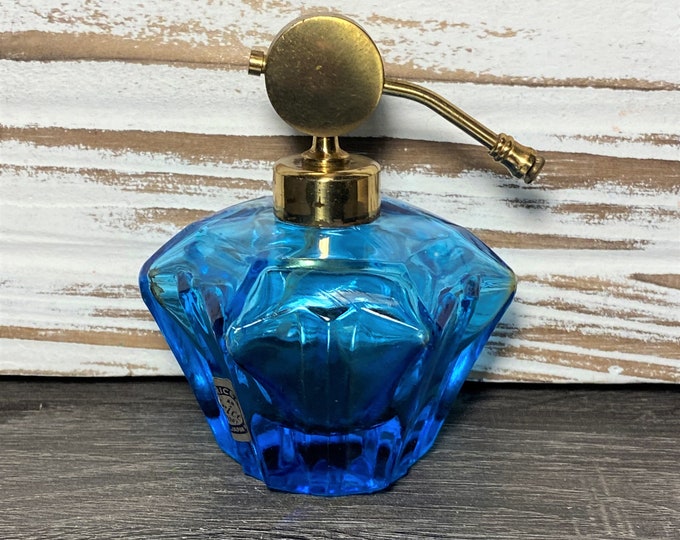 Vintage Irving W. Rice Aqua Blue Vanity Perfume Atomizer Bottle - Etsy