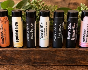 Moisturizing Tallow Lip Balm, Silky Smooth, 100% Organic Ingredients. Please select 4 flavors, and type your selection below.