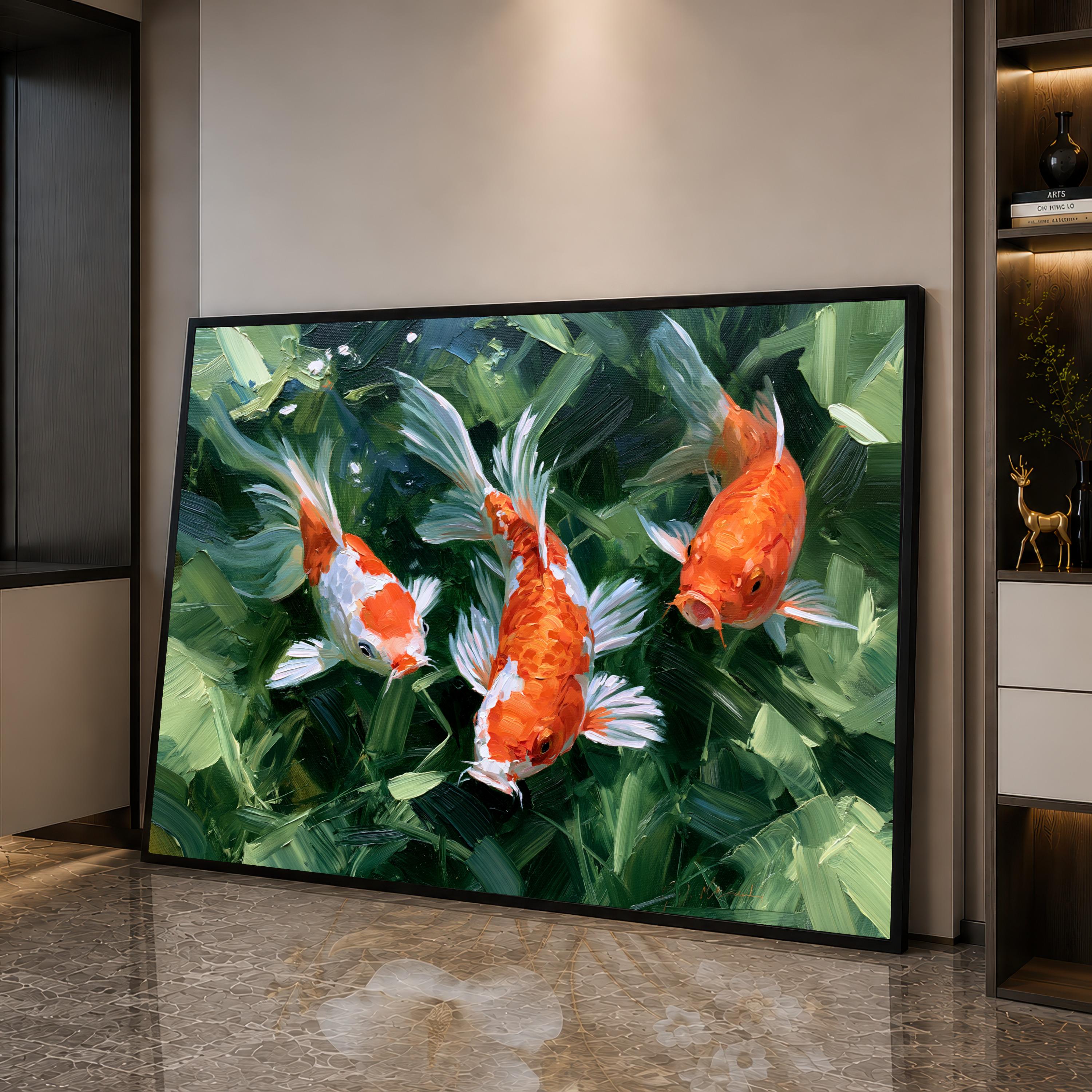 Three Koi Fish Art - Etsy