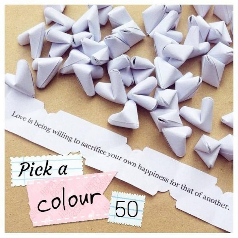 50 Papier Origami Herz Liebe Nachrichten Hochzeits Bevorzugung Einfache Dekor Kostenloser Versand Weltweit Papier Hochzeitstag