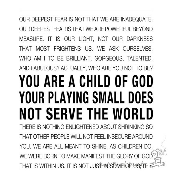 Our Deepest Fear By Marianne Williamson Love Quotes