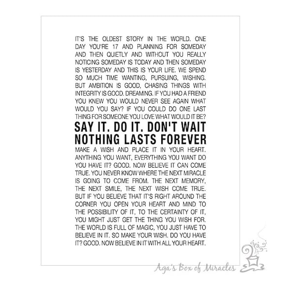 One Tree Hill Quote Printable Inspirational Quotes Nothing Etsy