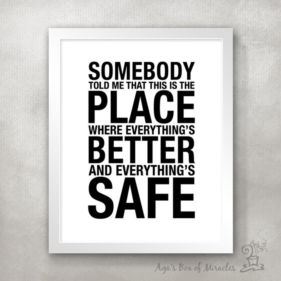 One Tree Hill Quote / Inspirational Quote Print / Somebody Etsy