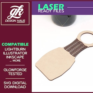 Wine / Bottle Gift Tag with Diamond Design Living Hinge for 1/8" (.12") Material  - Digital Download SVG - Glowforge Mira Omtech