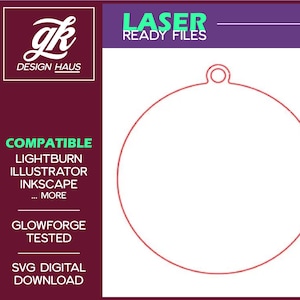 Schlichtes Rundes Ornament - 1/8" (.12") Material - Digital Download SVG - Glowforge Mira Thunder Omtech K40 FSL