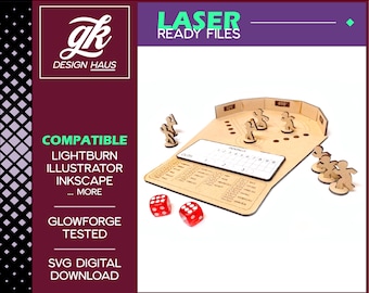 Baseball Dice Game SVG File | Laser Cut Parlor Game (Digital Download)