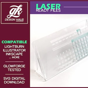 Perpetual Calendar Design No Tabs GLUED Version - 10 inch  - Digital Download SVG - Glowforge Mira Omtech K40 - Easy Laser Cutting File SVG
