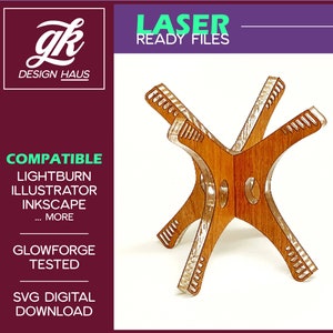 Ornament Stand X Design made for 1/4" (.21") Material - Digital Download SVG - Glowforge Mira Thunder Omtech K40 FSL