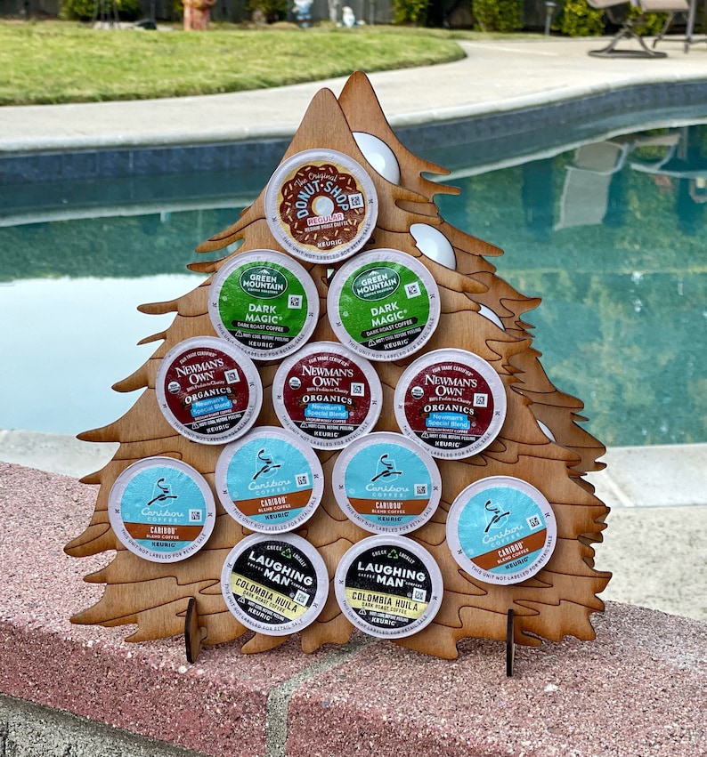 Coffee Pod Christmas Tree Holiday Display / Advent Calendar Etsy