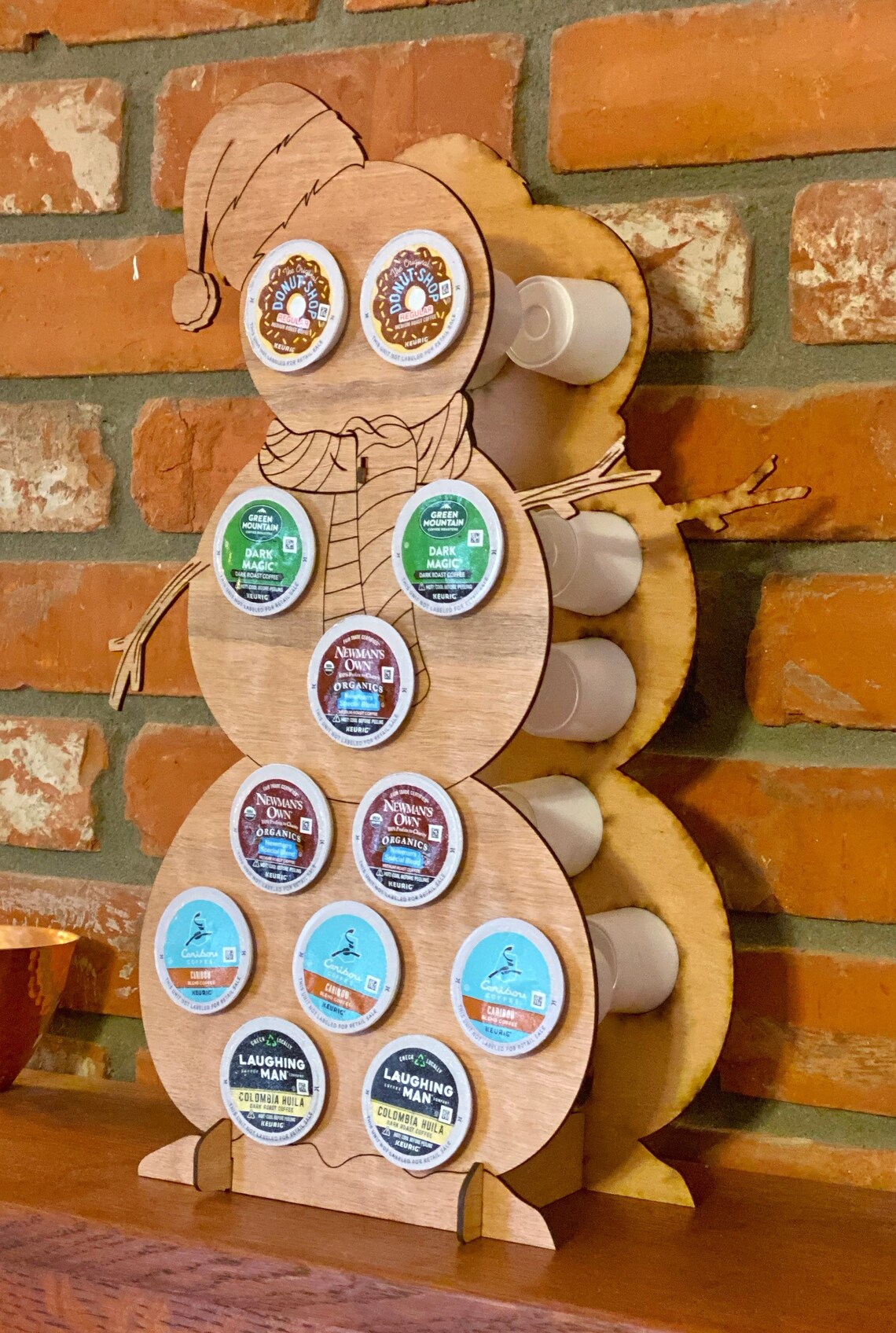 Coffee Pod Snowman Holiday Display / Advent Calendar for 1/8 Etsy