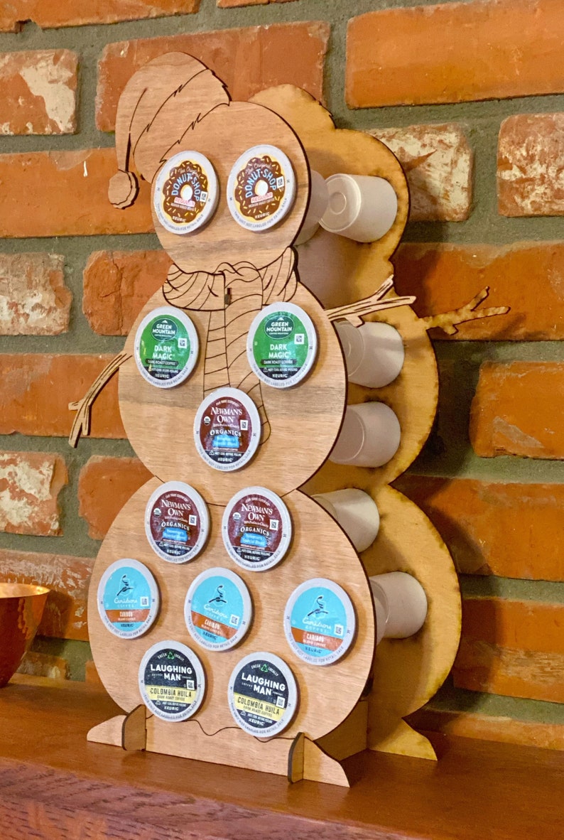 Coffee Pod Snowman Holiday Display / Advent Calendar for 1/8 Etsy