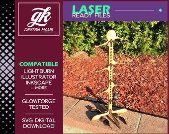 Ornament Stand Design for Market or Craft Faire made for 1/4&quot; (.21&quot;) Material - Digital Download SVG - Glowforge Mira Thunder Omtech K40 FSL