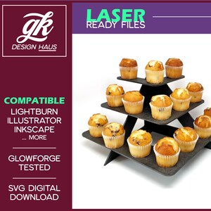 Corner Nested Stand Design made for 1/8" (.12") Material - Digital Download SVG - Glowforge Mira Thunder Omtech K40 FSL
