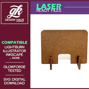 Small Wood/MDF Stand Design made for 1/8" (.12") Material - Digital Download SVG - Glowforge Mira Thunder Omtech K40 FSL