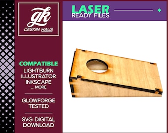 Desktop Mini Cornhole Coin Toss Game Design - 1/4&quot; (.21&quot;) Material - Digital Download SVG - Glowforge - Easy to Make - Personalize
