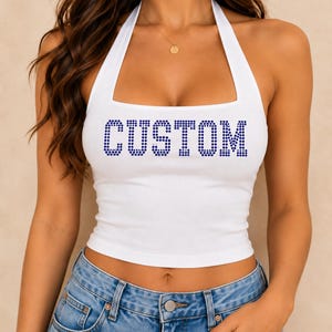 Halter Top Rhinestone - Etsy