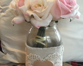10 Rustic wedding centerpiece vase barn country wedding flower vase