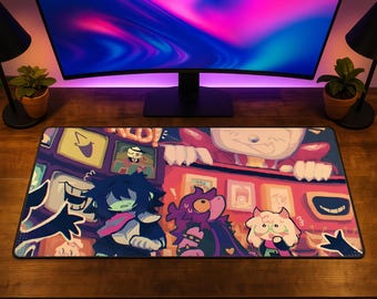 Deltarune マウスパッド、Kris Susie Ralsei デスクマット、レトロ TV ゲーム用マウスパッド、インディー RPG Darkner デスク装飾、PC ゲーマー向けギフト