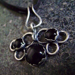 MYSTIQUE Onyx Pendant, Black Onyx Necklace, Artisan Jewelry, Pendant, Goth Pendant, Filigree Sterling, Black Filigree Pendant, MRP31 image 4